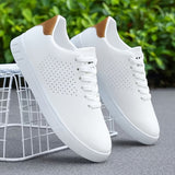 Men's Perforated Court Trainers – Minimalist Everyday Sneakers