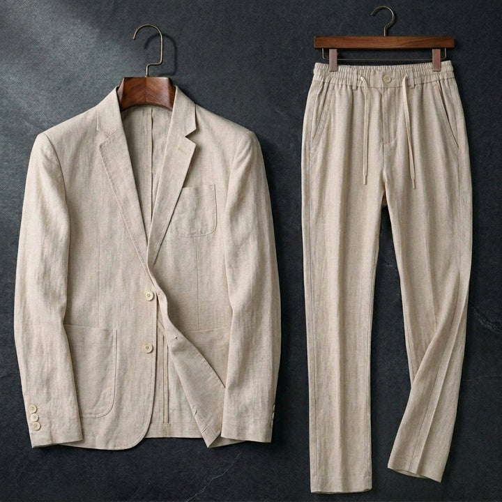 Men's Linen Cotton Suit – Relaxed Two-Piece for Summer Weddings – view 2