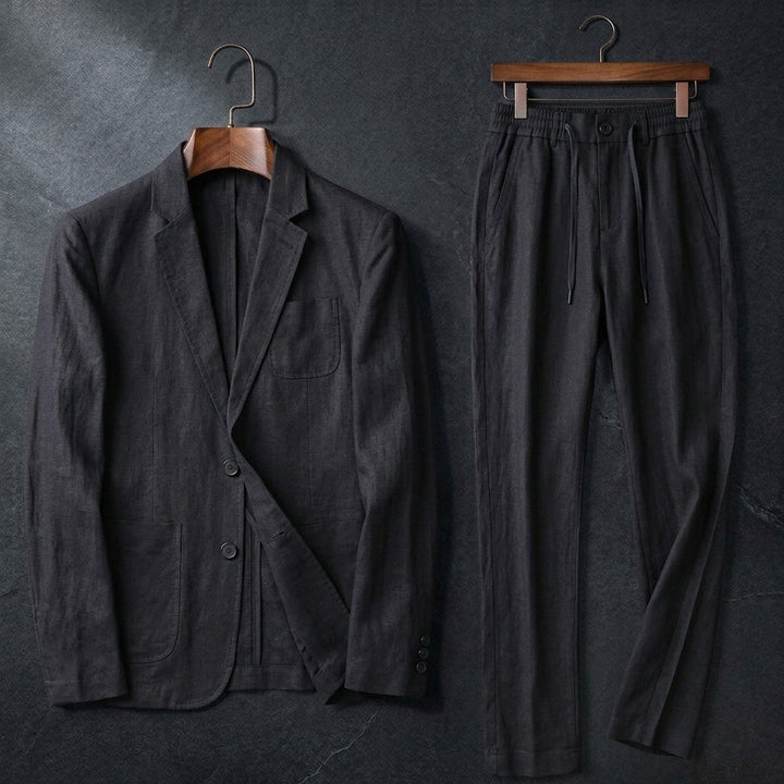 Men's Linen Cotton Suit – Relaxed Two-Piece for Summer Weddings – view 4