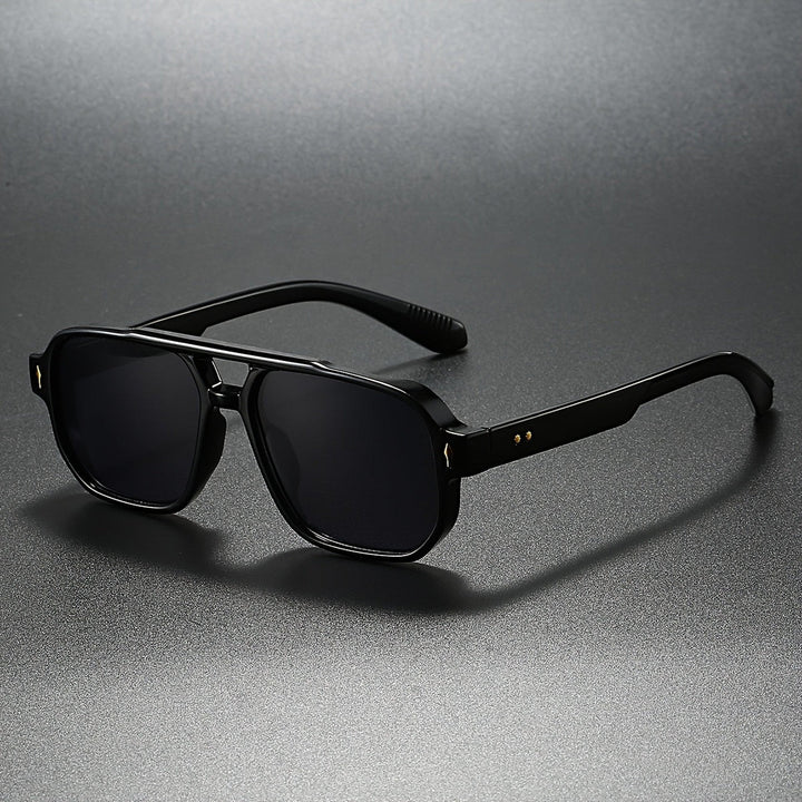 Men's Aviator Sunglasses – UV400 Double-Bridge Frames – Graphite Fade