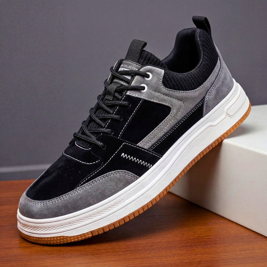 Men's Suede Sneakers – Retro Leather Trainers – Cushioned – view 2
