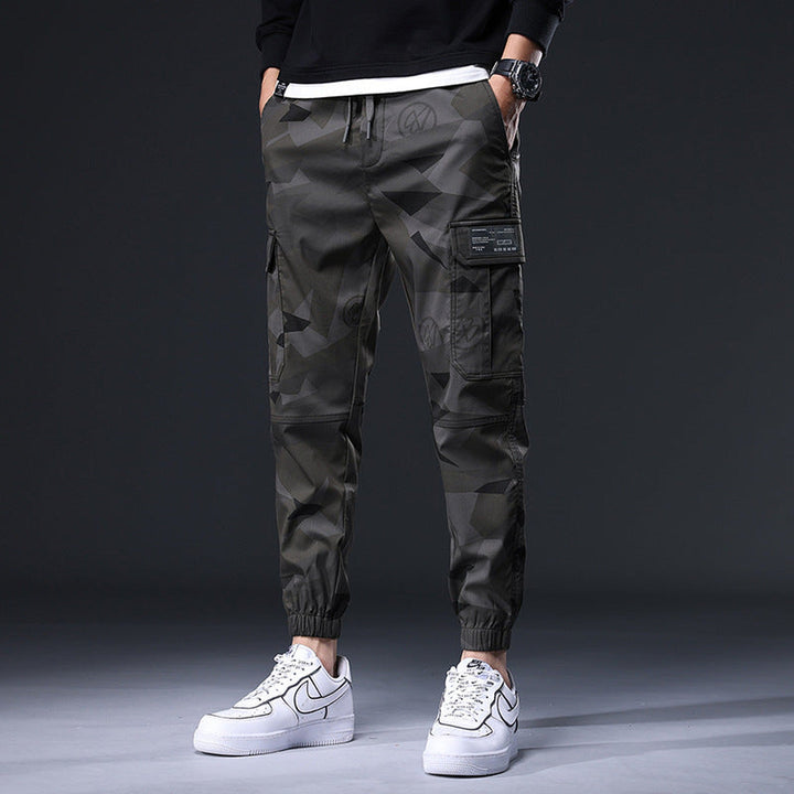 Men's Cargo Joggers – Organic Cotton Stretch Camo Trousers – view 3