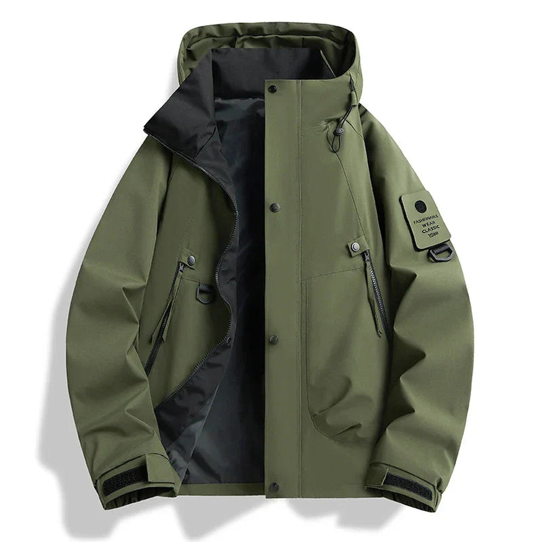 Men's Hooded Shell Jacket – Water-Resistant Lightweight Rain Jacket – view 2