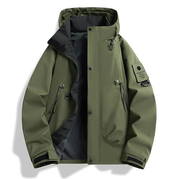 Men's Hooded Shell Jacket – Water-Resistant Lightweight Rain Jacket – view 2