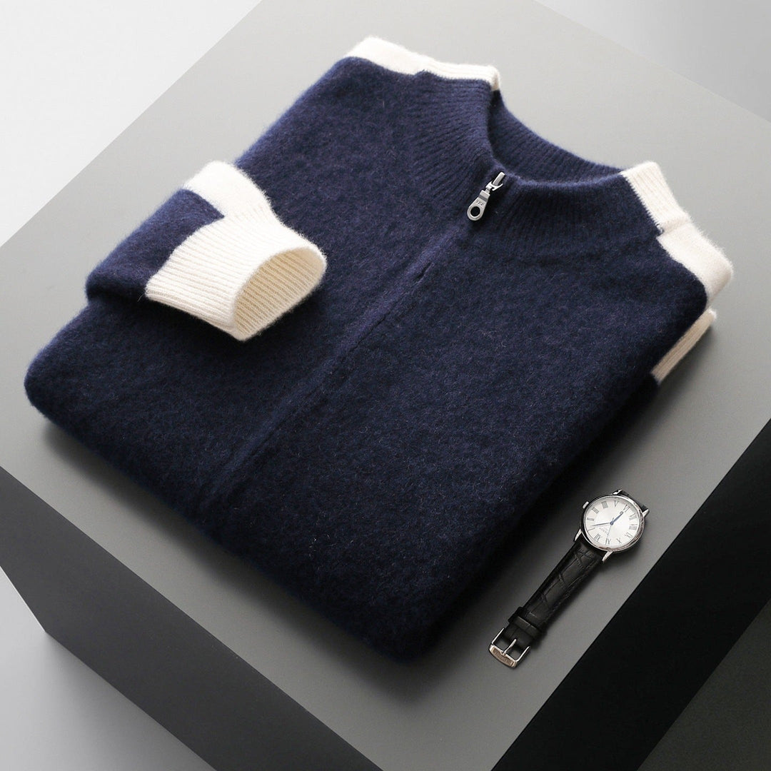 Men's Merino Wool Half-Zip Jumper – Lightweight Knit Sweater – view 2