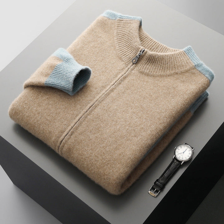 Men's Merino Wool Half-Zip Jumper – Lightweight Knit Sweater – view 3