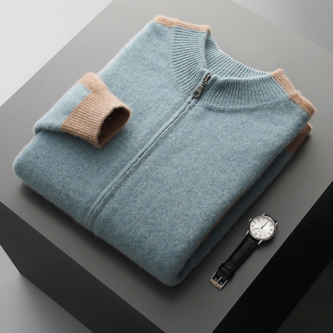 Men's Merino Wool Half-Zip Jumper – Lightweight Knit Sweater – view 4