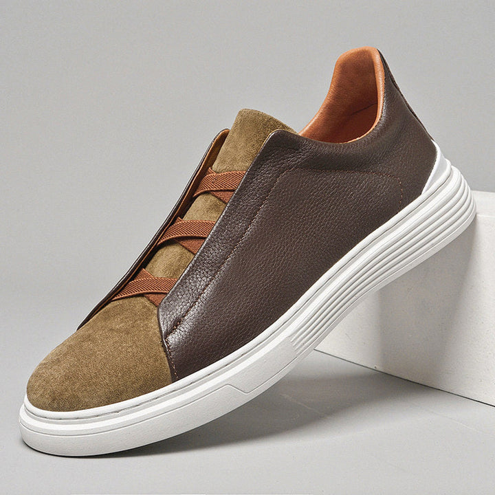 Men's Adriano Leather & Suede Sneakers – Slip-On Trainers – view 7