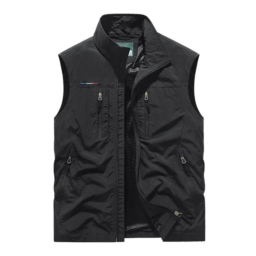 Men's Multi-Pocket Utility Gilet – Lightweight Nylon Vest – view 2