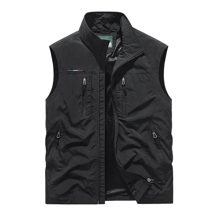 Men's Multi-Pocket Utility Gilet – Lightweight Nylon Vest – view 2