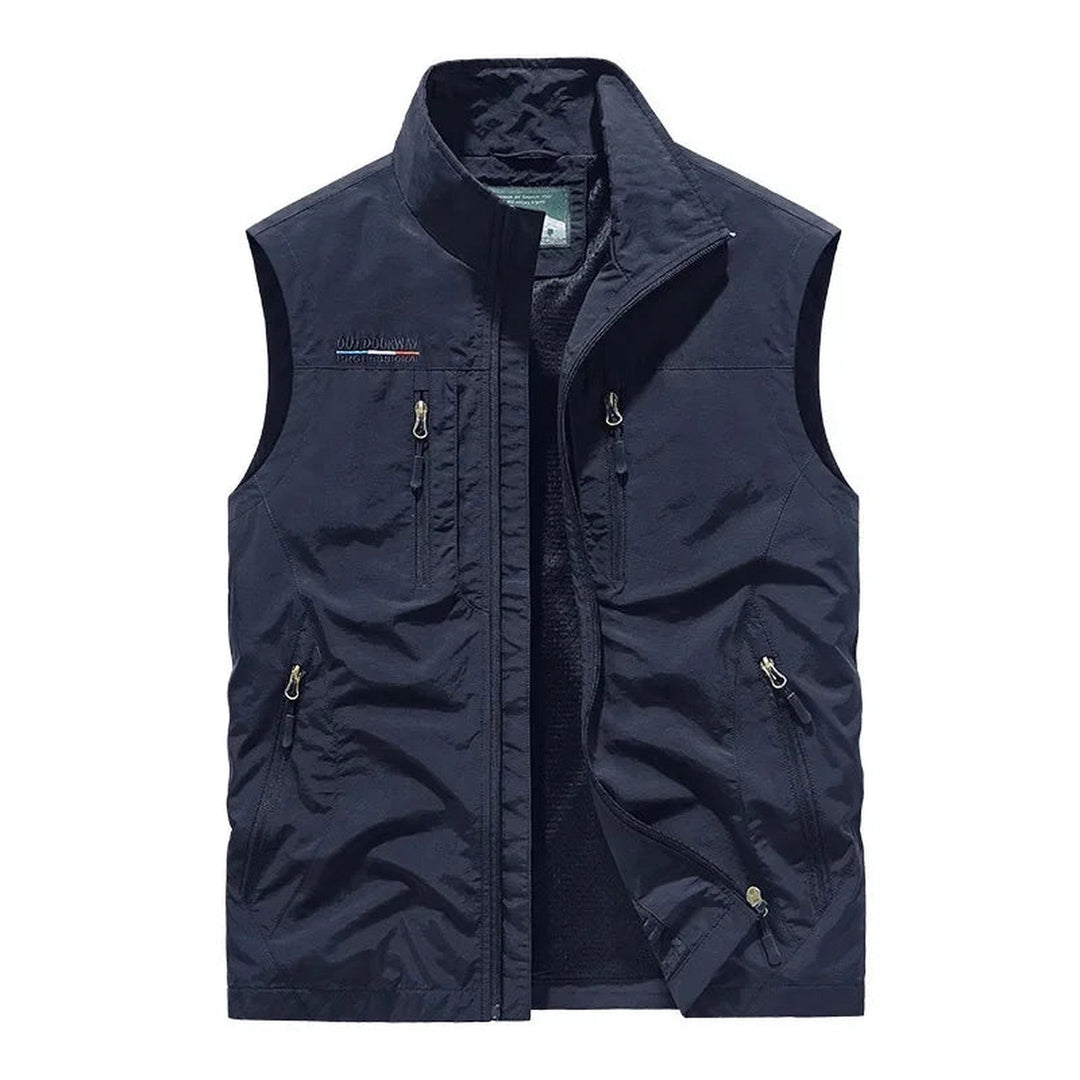 Men's Multi-Pocket Utility Gilet – Lightweight Nylon Vest – view 3
