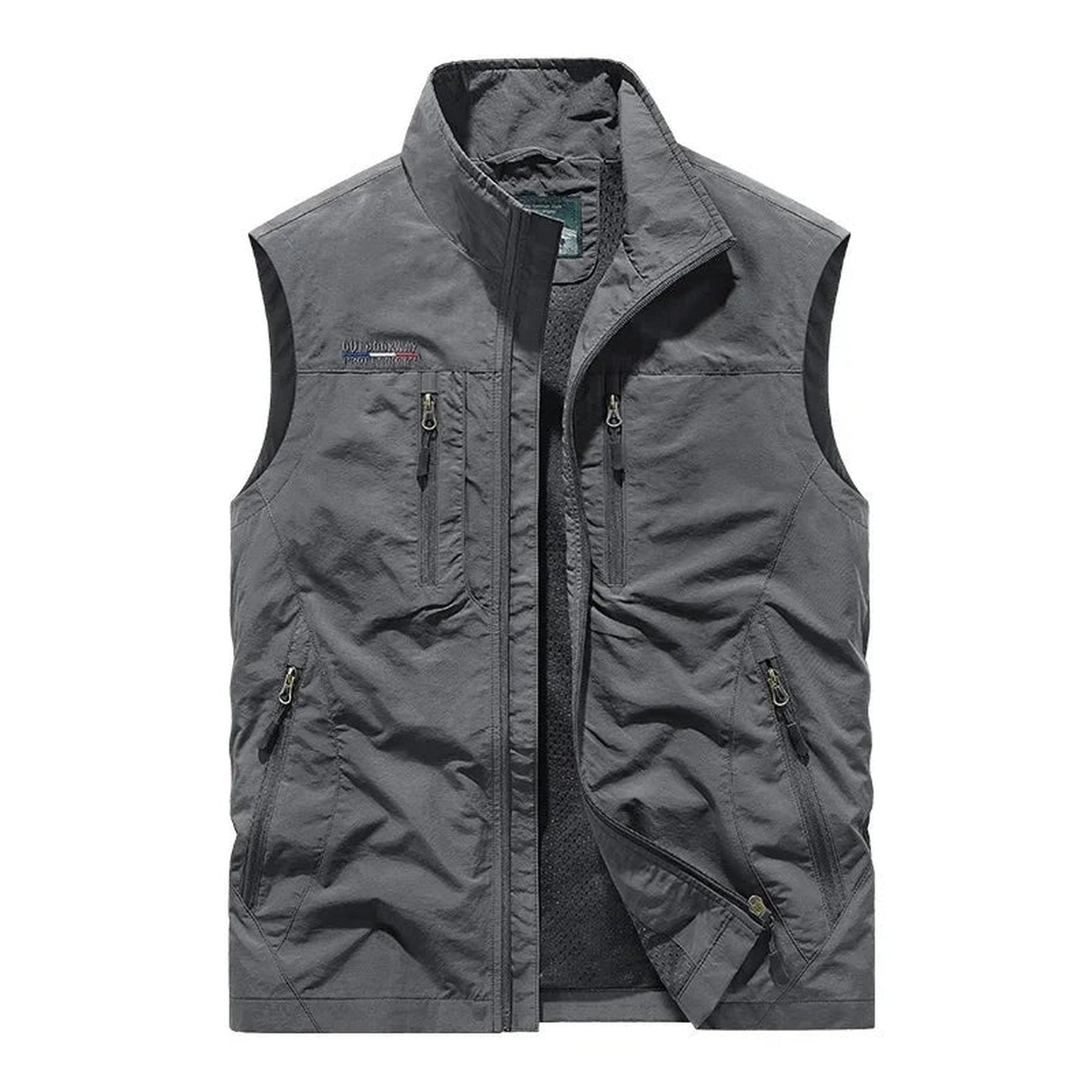Men's Multi-Pocket Utility Gilet – Lightweight Nylon Vest – view 4