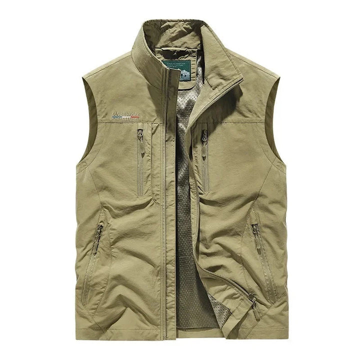Men's Multi-Pocket Utility Gilet – Lightweight Nylon Vest – view 6