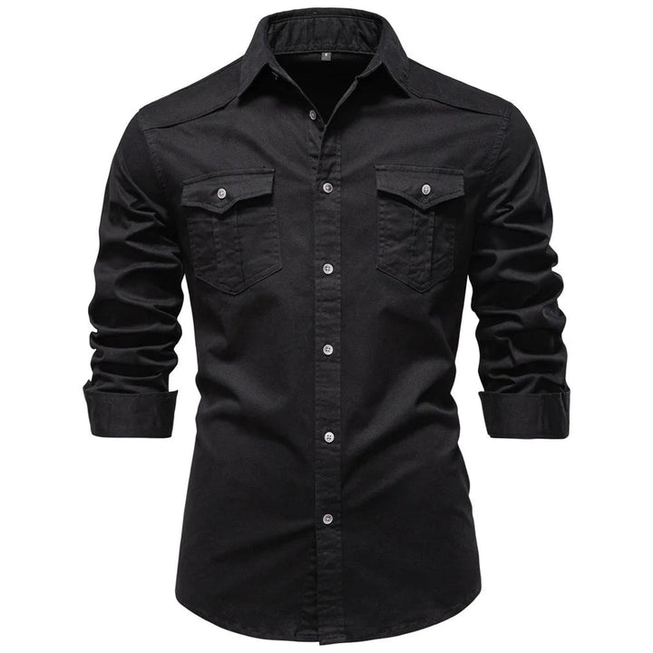 Men's Cotton Utility Overshirt – Heavyweight Workwear Shirt – view 2