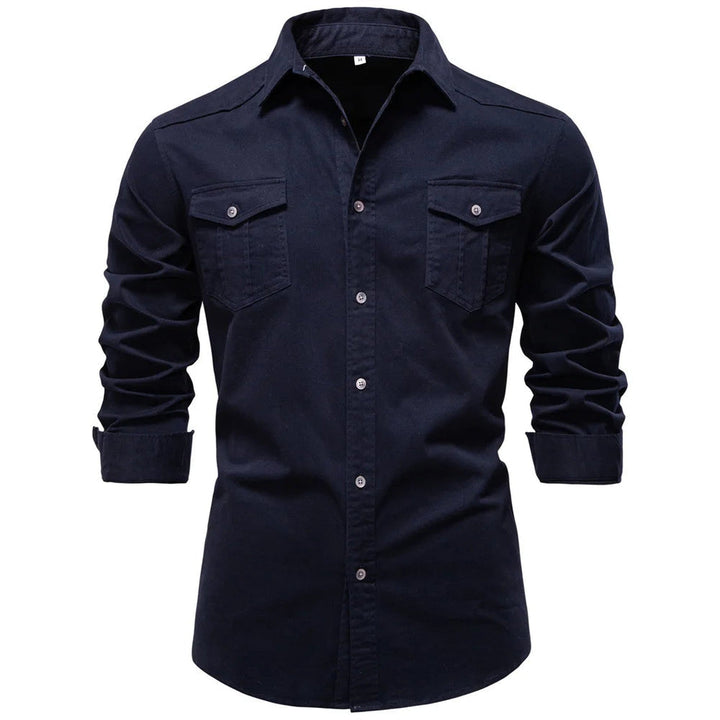 Men's Cotton Utility Overshirt – Heavyweight Workwear Shirt – view 7