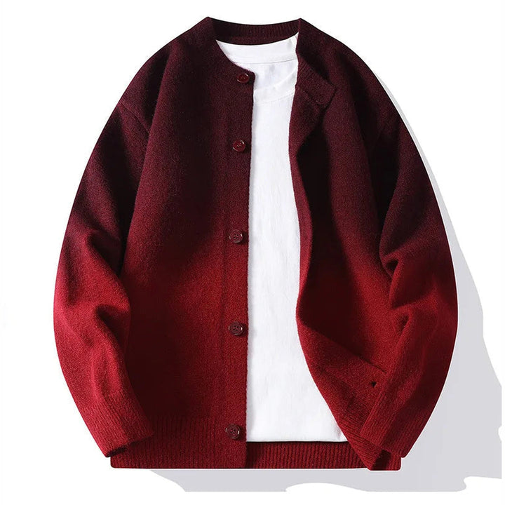 Men's Ombre Knit Cardigan – Button-Front Layering Jumper – view 4