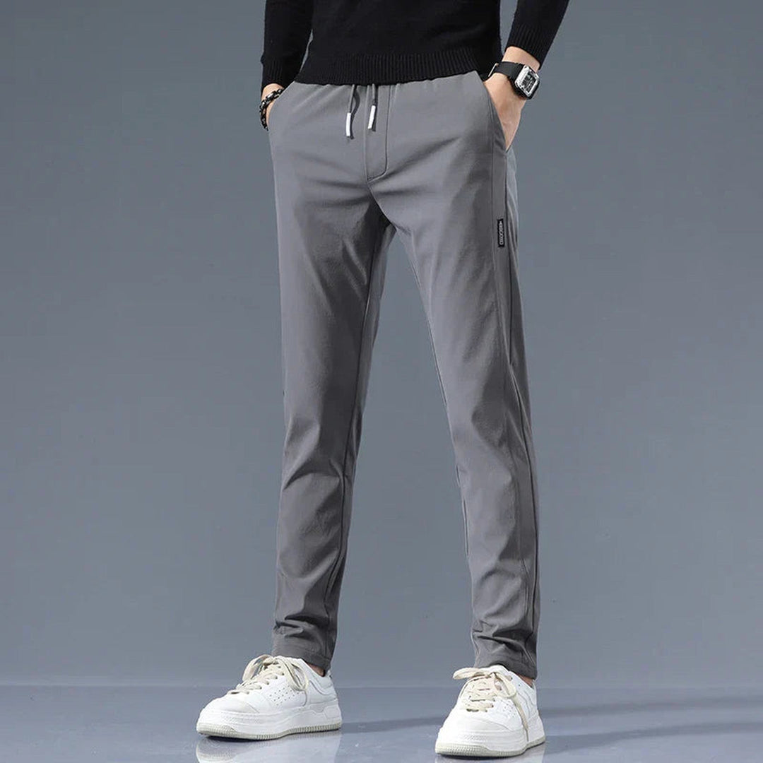 Men's Cotton Tailored Trousers – Straight-Leg Smart Casual – view 8