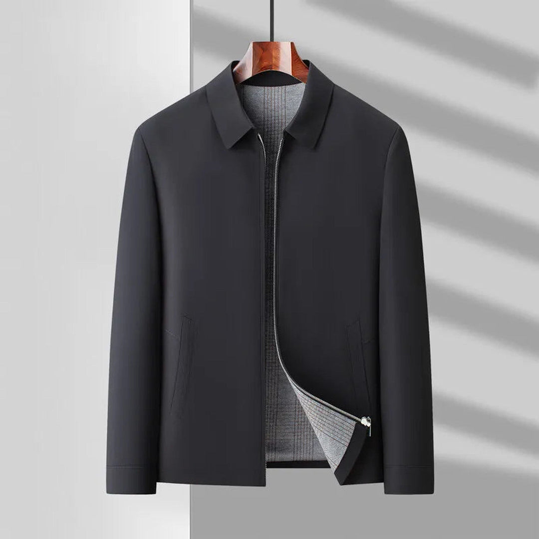 Men's Canvas Zip Jacket – Tailored Structured Casual Coat – view 5