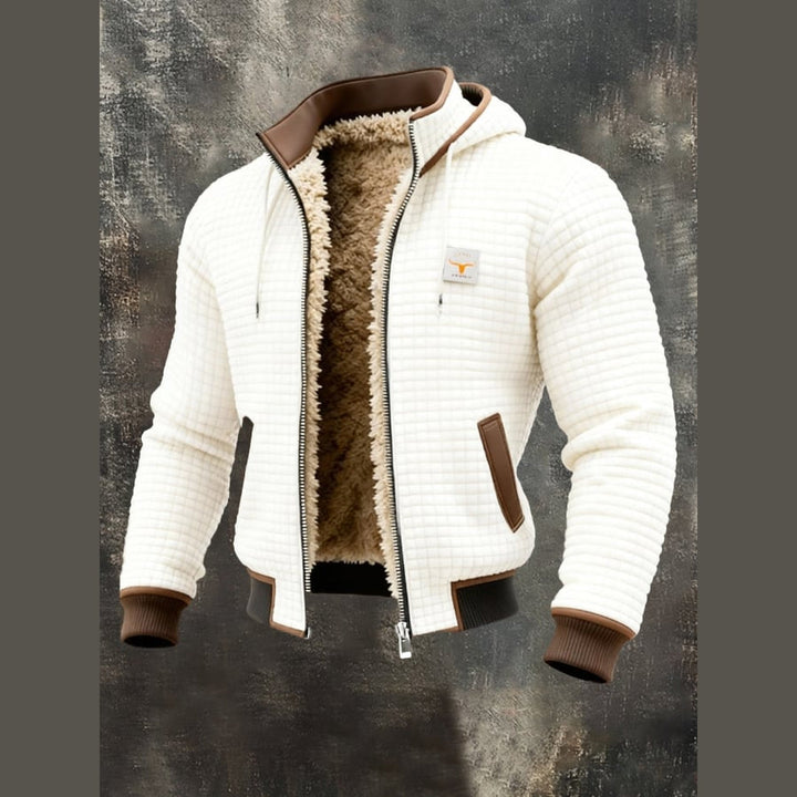 Men's Sherpa-Lined Bomber Jacket – Fleece Warmth – Leather Trim – view 3