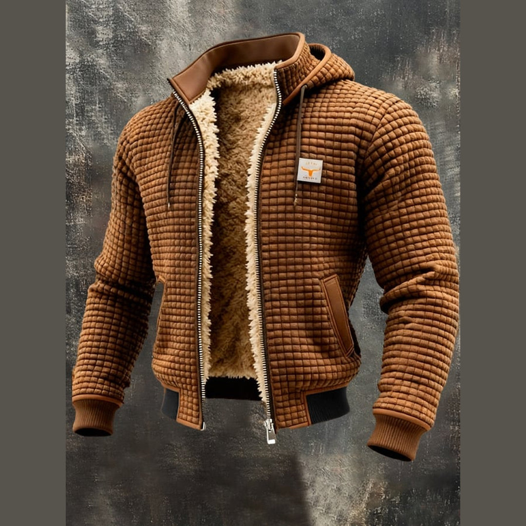 Men's Sherpa-Lined Bomber Jacket – Fleece Warmth – Leather Trim – view 5