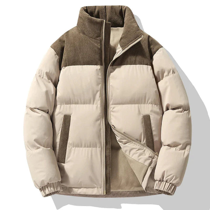Men's Quilted Corduroy Panel Jacket – Insulated Casual Coat – view 5