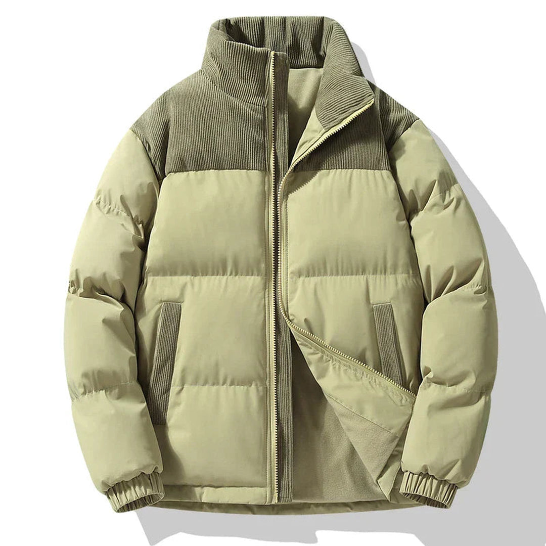 Men's Quilted Corduroy Panel Jacket – Insulated Casual Coat – view 7