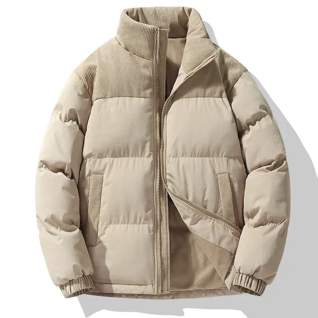 Men's Quilted Corduroy Panel Jacket – Insulated Casual Coat – view 8