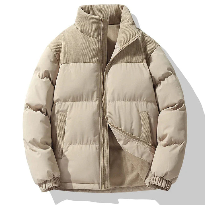 Men's Quilted Corduroy Panel Jacket – Insulated Casual Coat – view 8