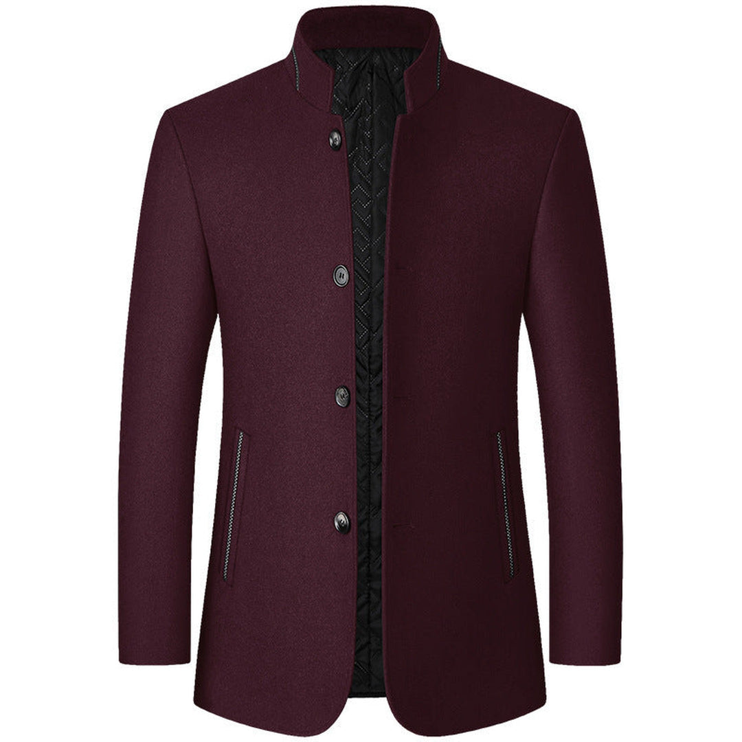 Men's Wool-Blend Overcoat – Quilted Warm Winter Coat – view 5