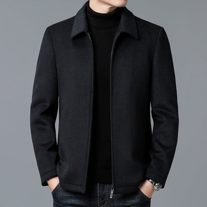 Men's Wool-Blend Jacket – Lined Zip-Up Layer for City & Travel – view 2