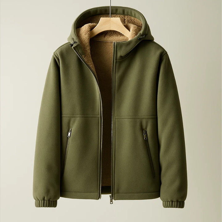 Men's Wool-Blend Hoodie – Sherpa-Lined Full-Zip for Cold Days – view 2