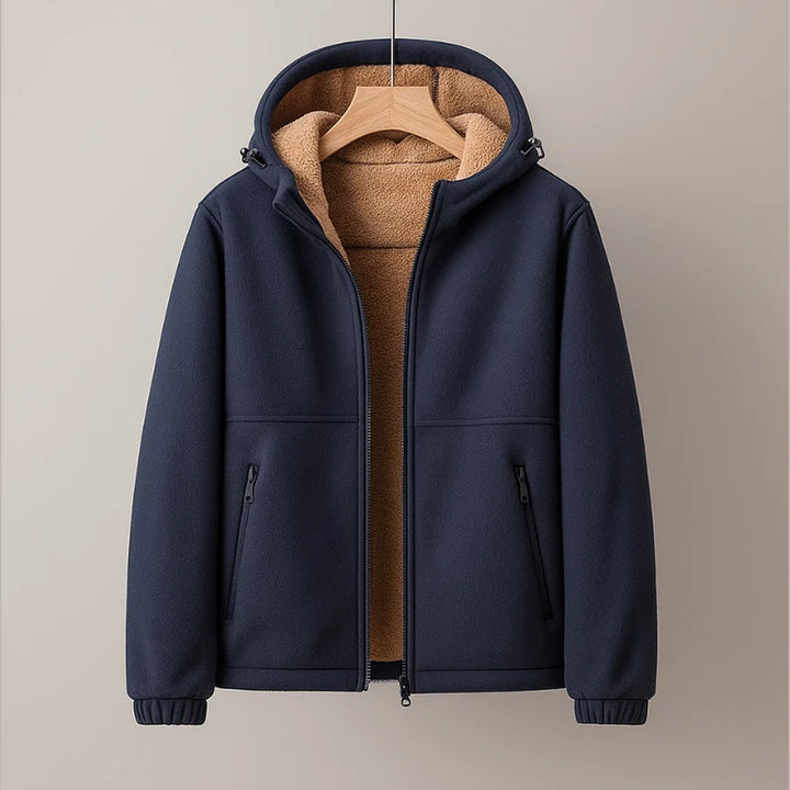 Men's Wool-Blend Hoodie – Sherpa-Lined Full-Zip for Cold Days – view 3