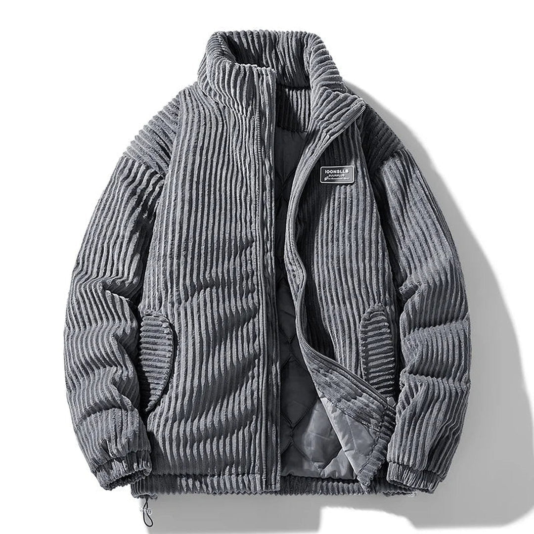 Men's Corduroy Jacket – Quilted Lining – Funnel Neck Warmth – view 9