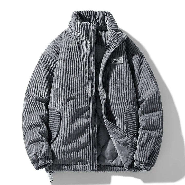 Men's Corduroy Jacket – Quilted Lining – Funnel Neck Warmth – view 9