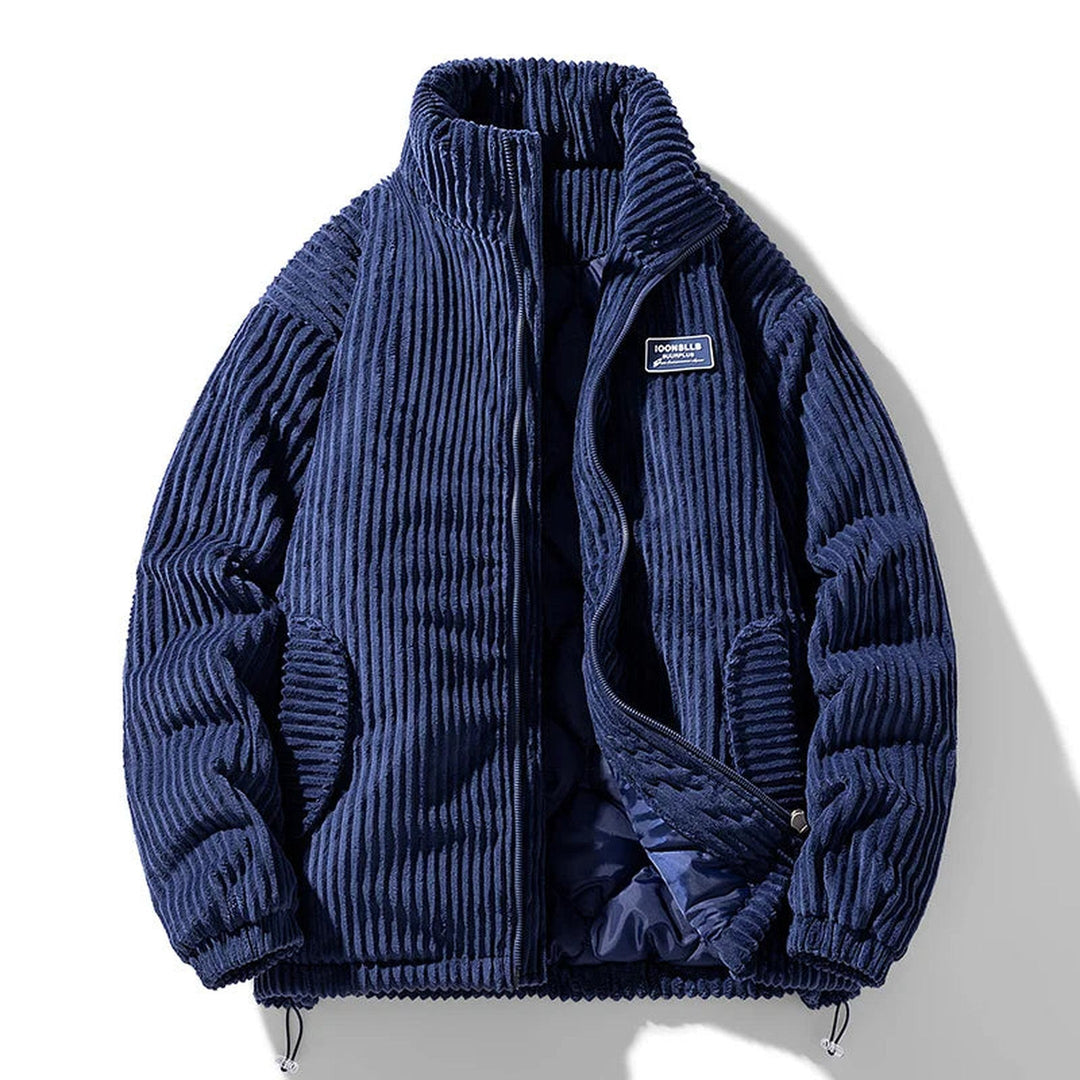 Men's Corduroy Jacket – Quilted Lining – Funnel Neck Warmth – view 7