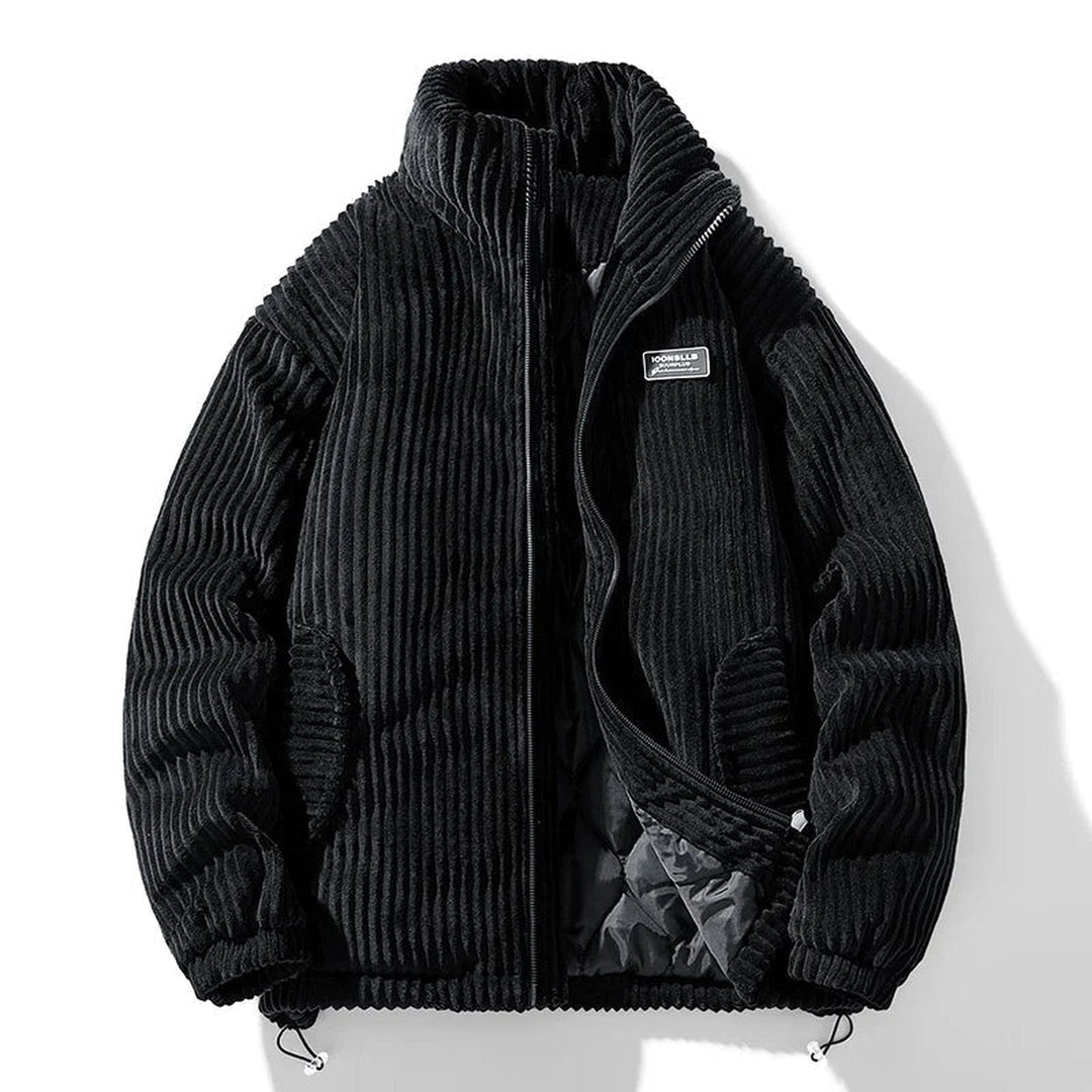 Men's Corduroy Jacket – Quilted Lining – Funnel Neck Warmth – view 11