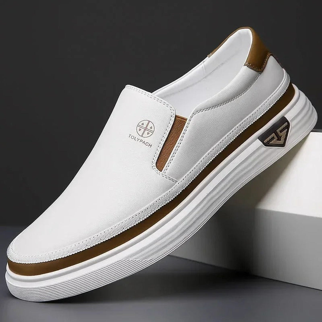 Men's Leather Slip-On Trainers – Cushioned Everyday Comfort – view 4