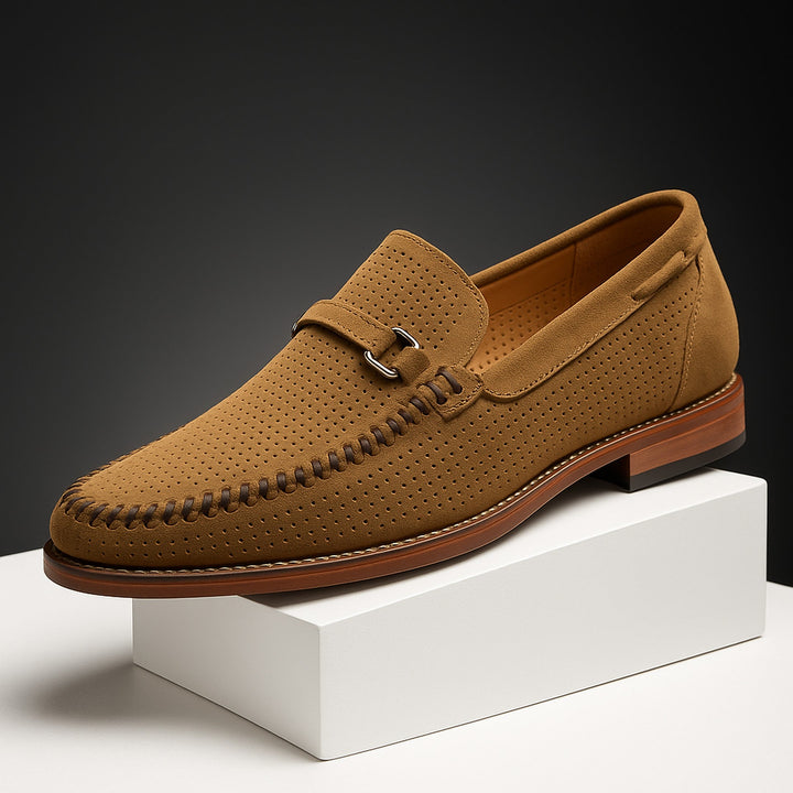 Men's Suede Loafers with Buckle – Breathable Slip-On Shoes – view 2