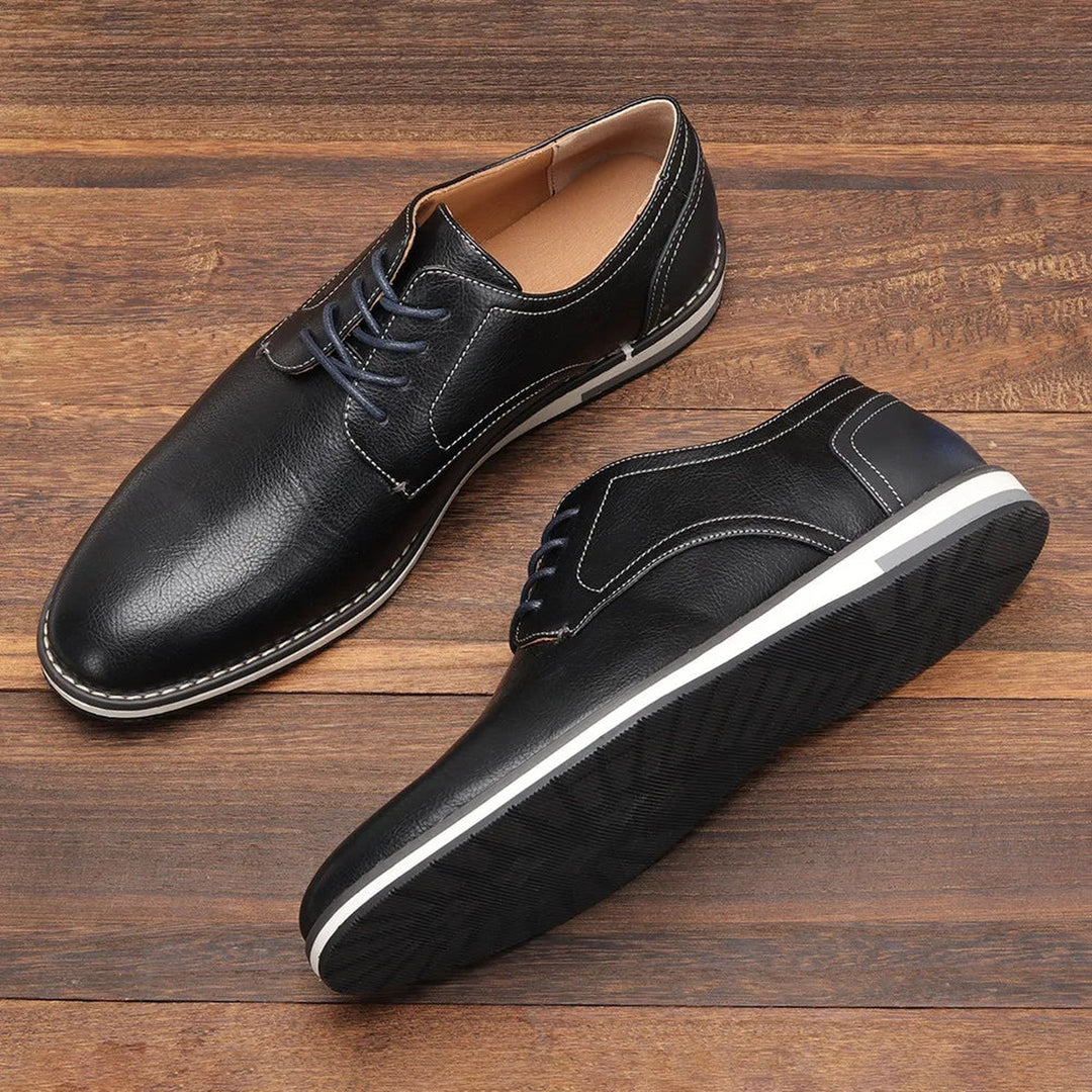 Men's Leather Hybrid Dress Shoes – Cushioned Sole – Office to Weekend – view 3