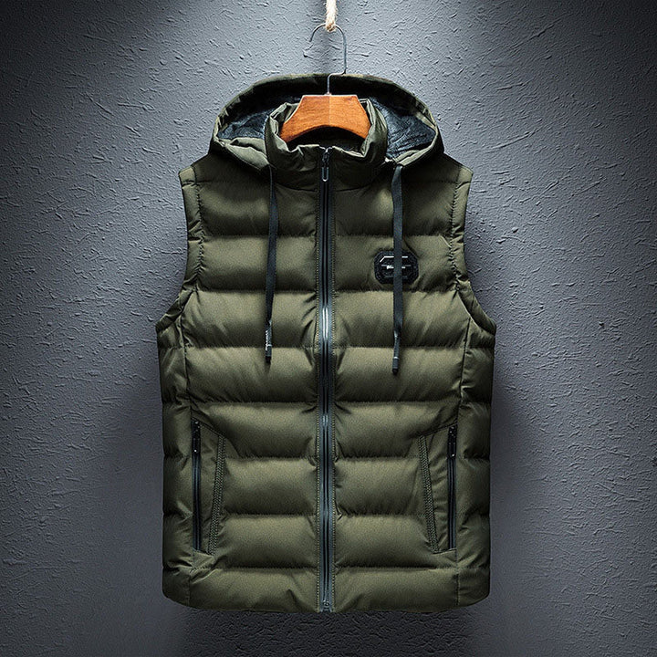Men's Quilted Hooded Gilet – Lightweight Layering Body Warmer – view 4