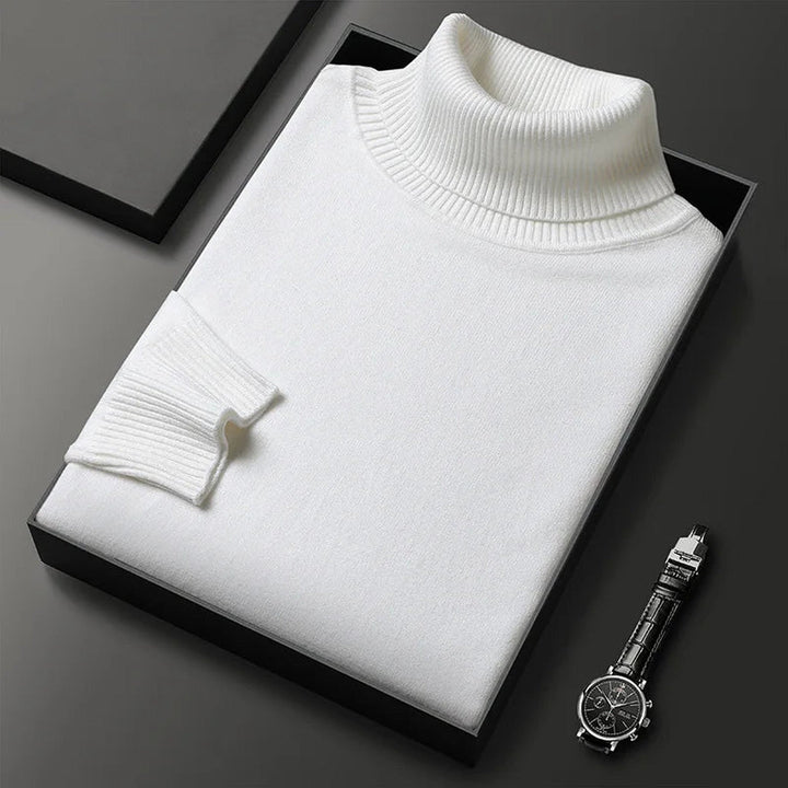 Men's Cashmere Blend Turtleneck Jumper – Warm Winter Layering – view 2