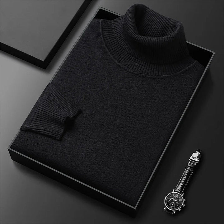 Men's Cashmere Blend Turtleneck Jumper – Warm Winter Layering – view 5