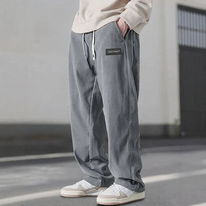 Men's Corduroy Joggers – Soft Straight-Leg Drawstring Trousers – view 8
