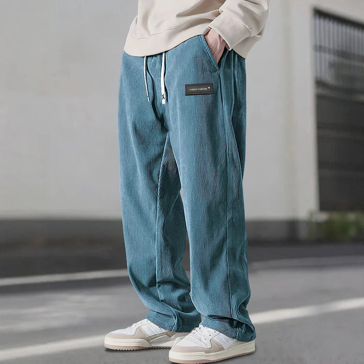 Men's Corduroy Joggers – Soft Straight-Leg Drawstring Trousers – view 9