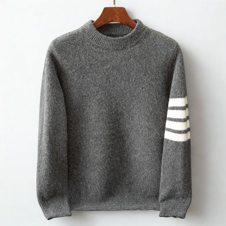Men's Cashmere Blend Crew Neck Jumper – Soft Everyday Knit – Grey