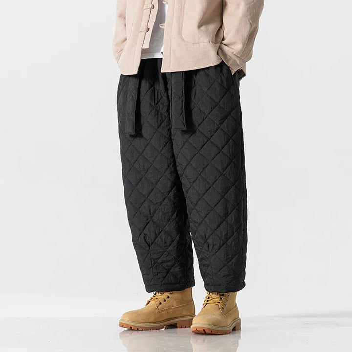 Men's Quilted Nylon Trousers – Lightweight Wide-Leg Warmth – view 7