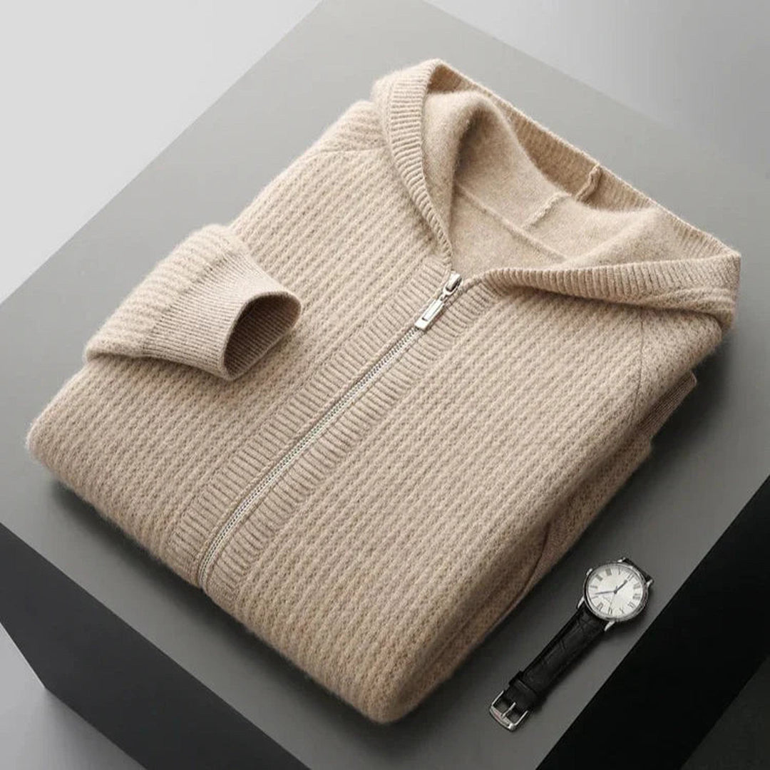 Men's Cashmere Zip-Through Hoodie – Lightweight Luxury Layer – view 2