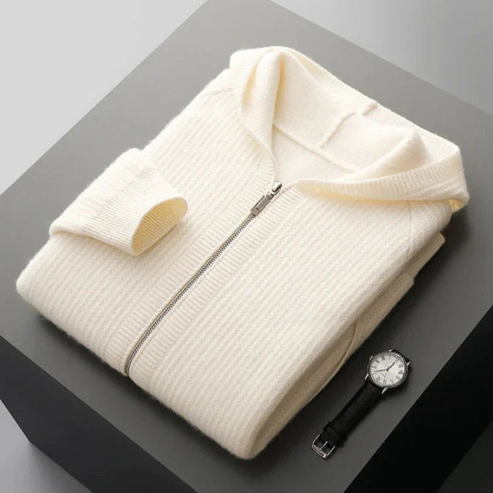 Men's Cashmere Zip-Through Hoodie – Lightweight Luxury Layer – view 3
