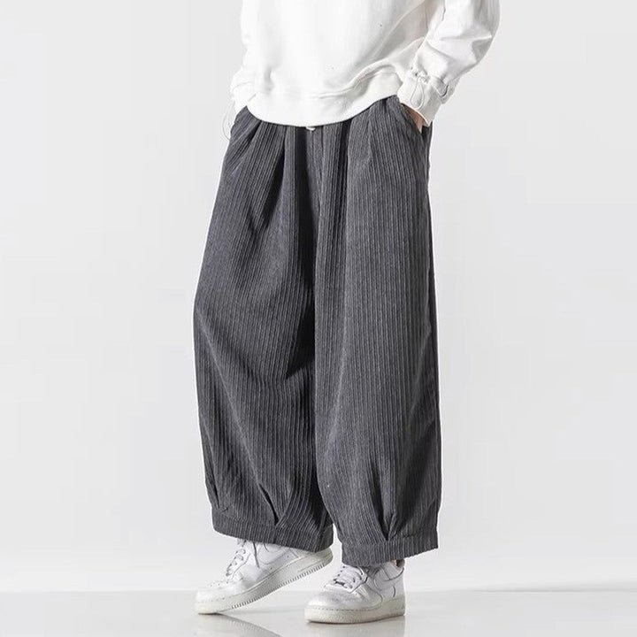 Men's Wide-Leg Corduroy Trousers – Relaxed Drawstring Comfort – view 8