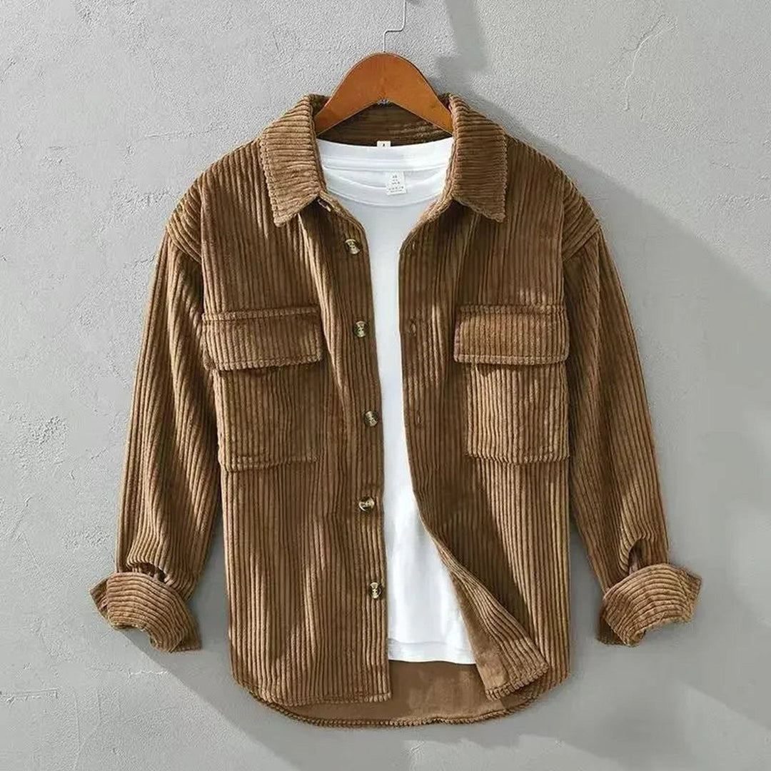 Men's Wide-Wale Corduroy Shirt – Relaxed Layering Overshirt – view 3
